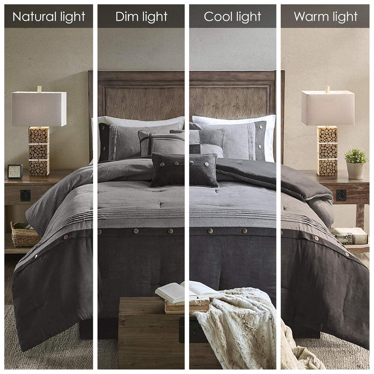 Madison Park Boone 7 Piece Faux Suede Comforter Set