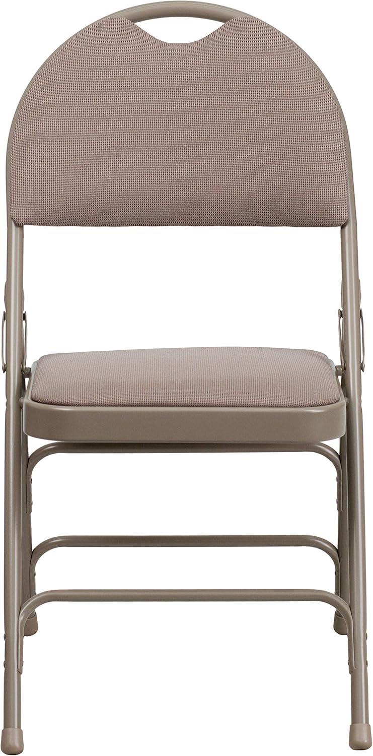 Flash Furniture 2 Pack HERCULES Series Ultra-Premium Triple Braced Navy Fabric Metal Folding Chair with Easy-Carry Handle