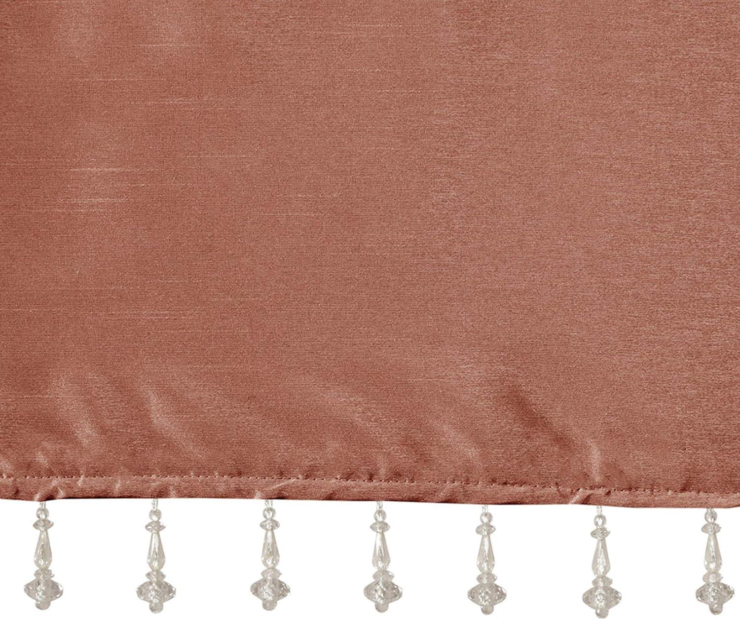 Emilia Lightweight Faux Silk Valance with Beads