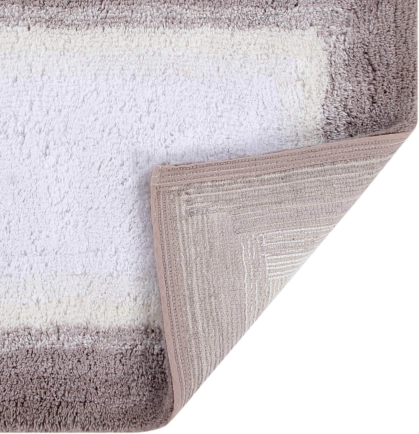 Better Trends Torrent 100% Cotton Tufted Non- Slip Backing Bath Rug 24" Square - Beige