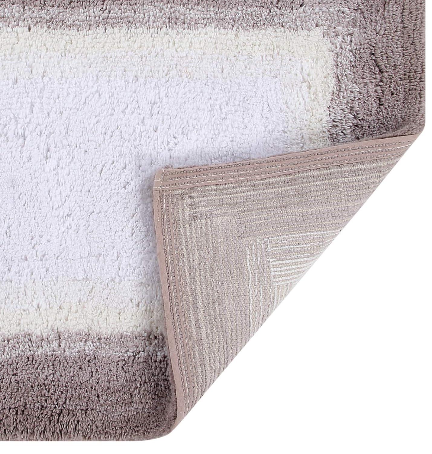 Better Trends Torrent 100% Cotton Tufted Non- Slip Backing Bath Rug 24" Square - Beige