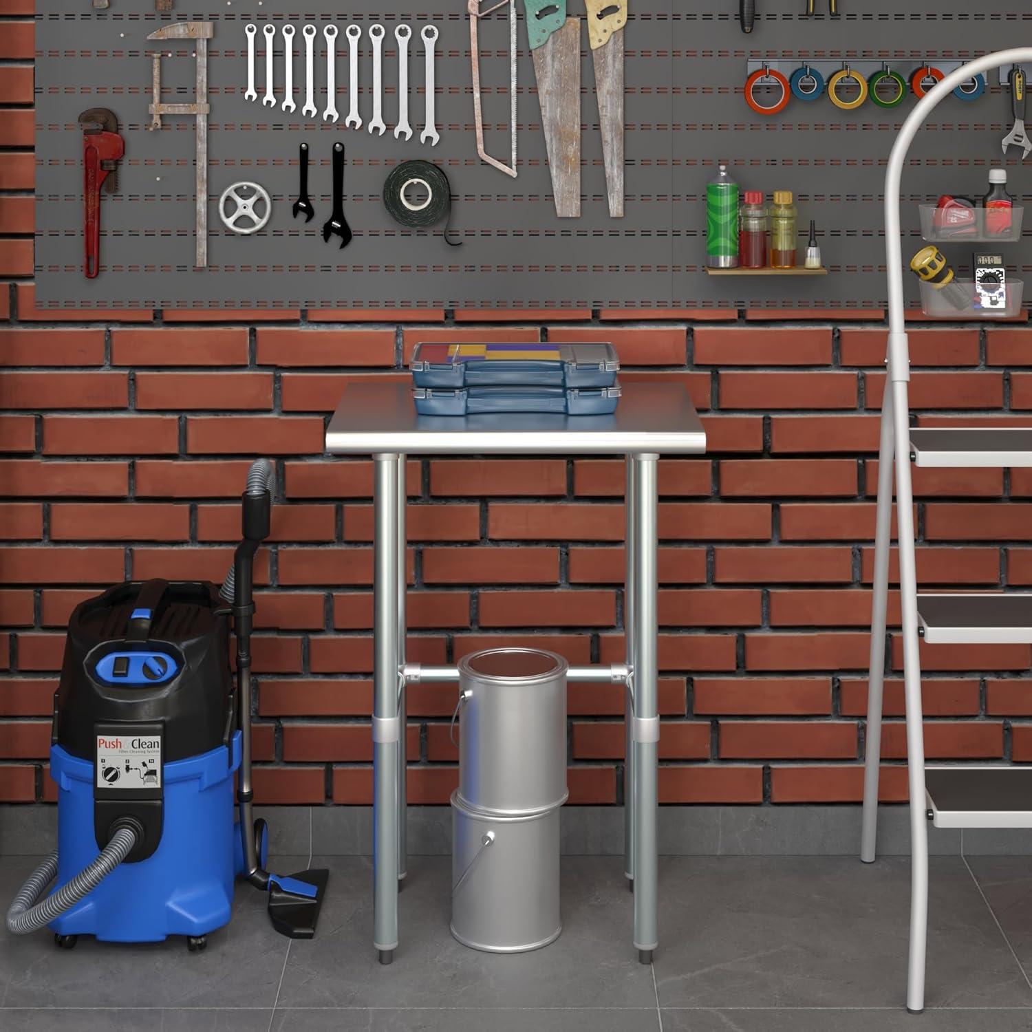 Amgood Stainless Steel Open Base Work Table