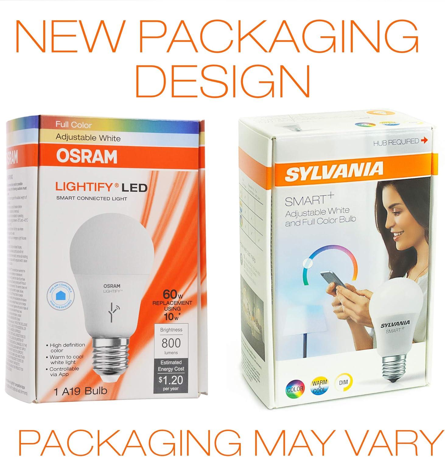 Sylvania SMART+ A19 Smart Light Bulb, 60W Color LED, 1-Pack