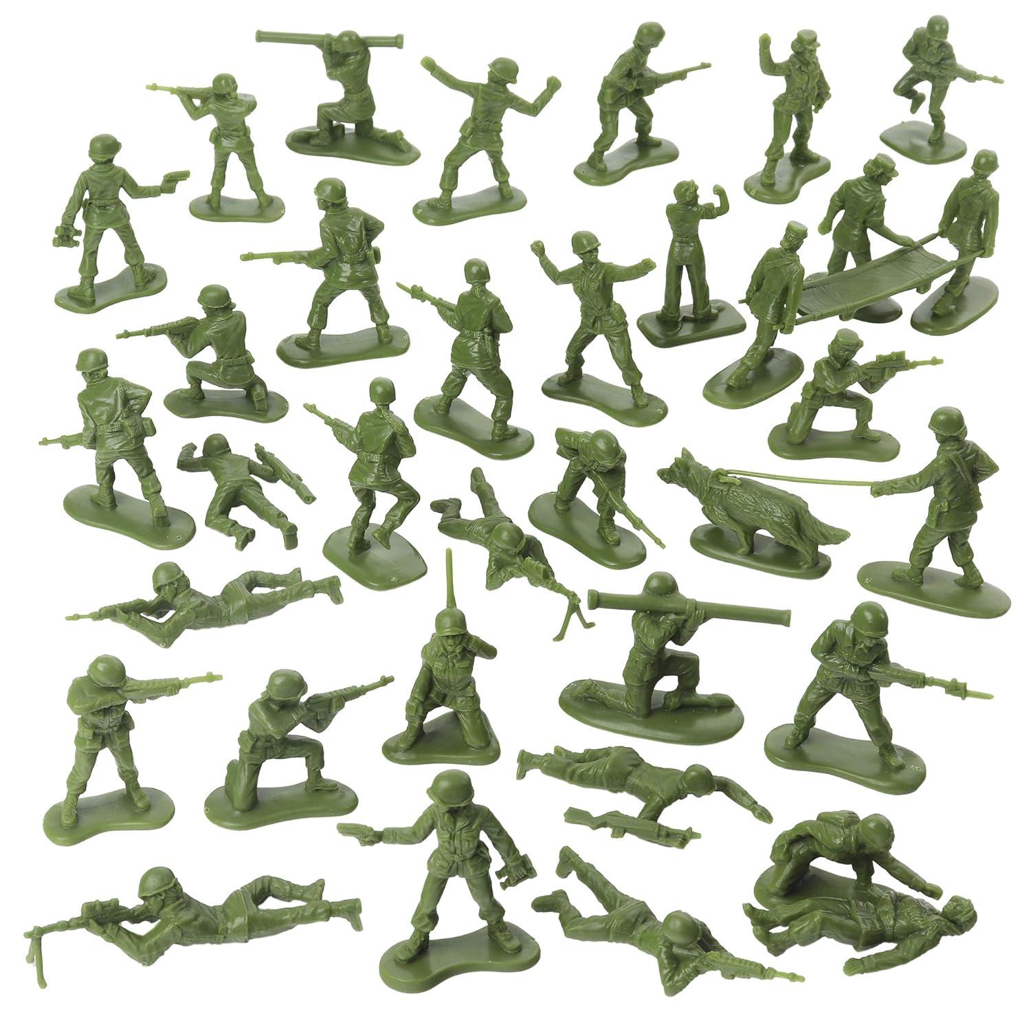 BMC Plastic Army Women - 36pc OD Green Female Soldier Figures - Made in USA