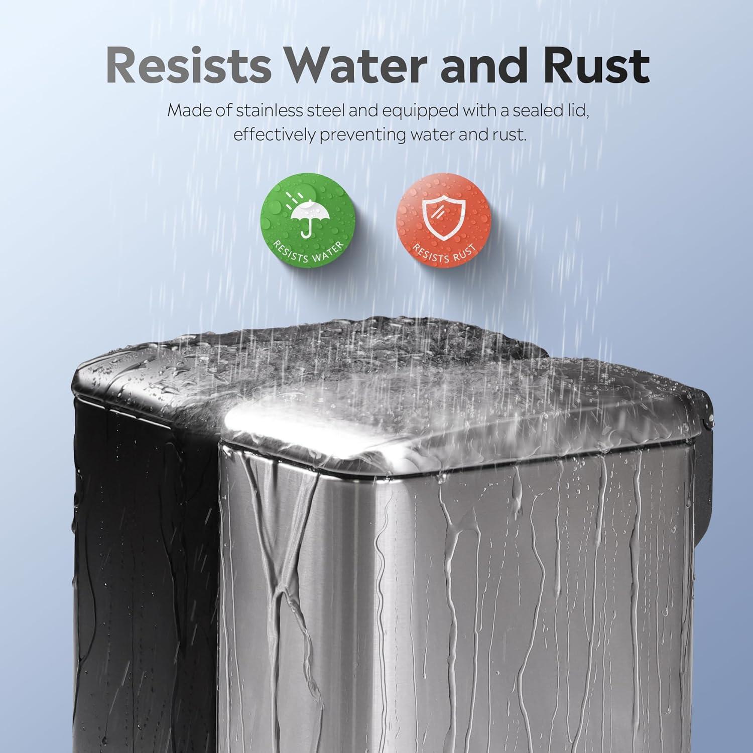 FDW Bathroom Trash Can With A Lid 1.3 Gallon  (5 L) Small Trash Bin Step Pedal Garbage Can With Removable Bucket Slim For Small Spaces For Bathroom,Bedroom,Kitchen,Office