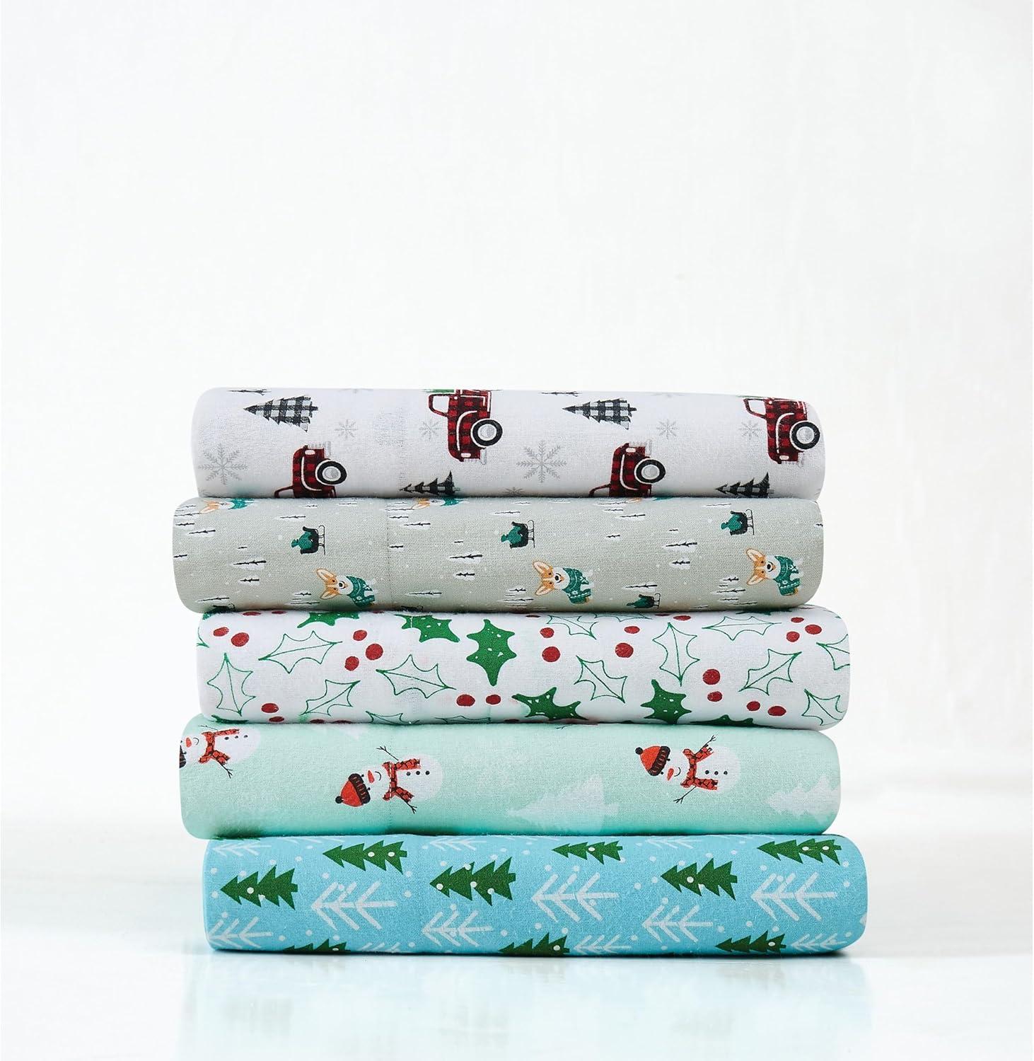 Truly Soft Solid Grey Flannel Sheet Set