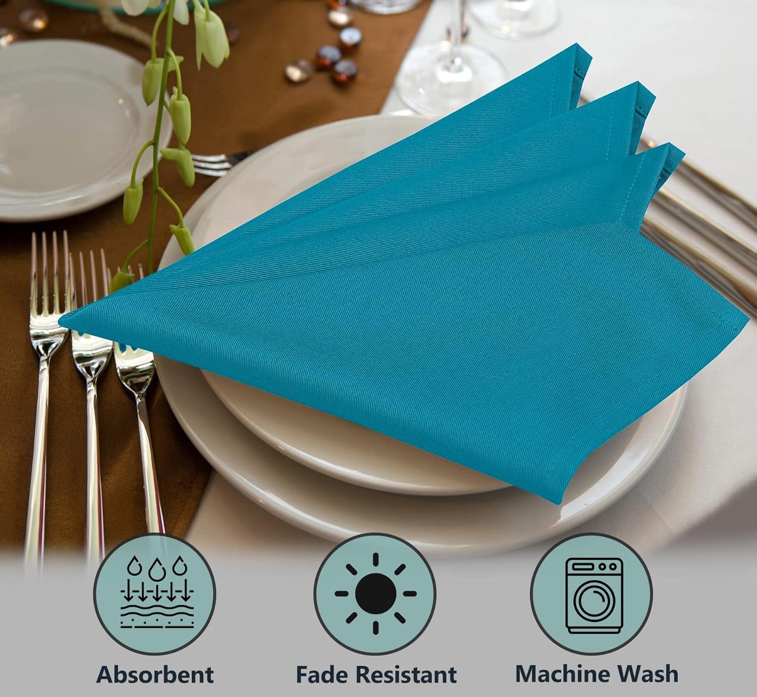 Ruvanti Poly Cotton Enrich Twill Cloth Napkins (Set of 12)