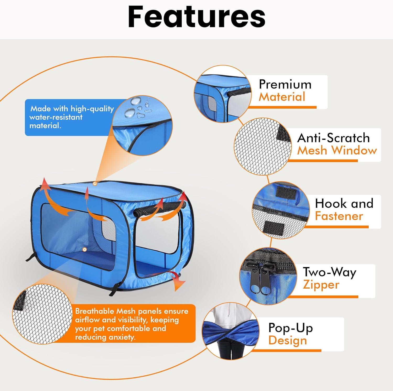 Beatrice Home Fashions Collapsible Pet Carrier with 1 Door