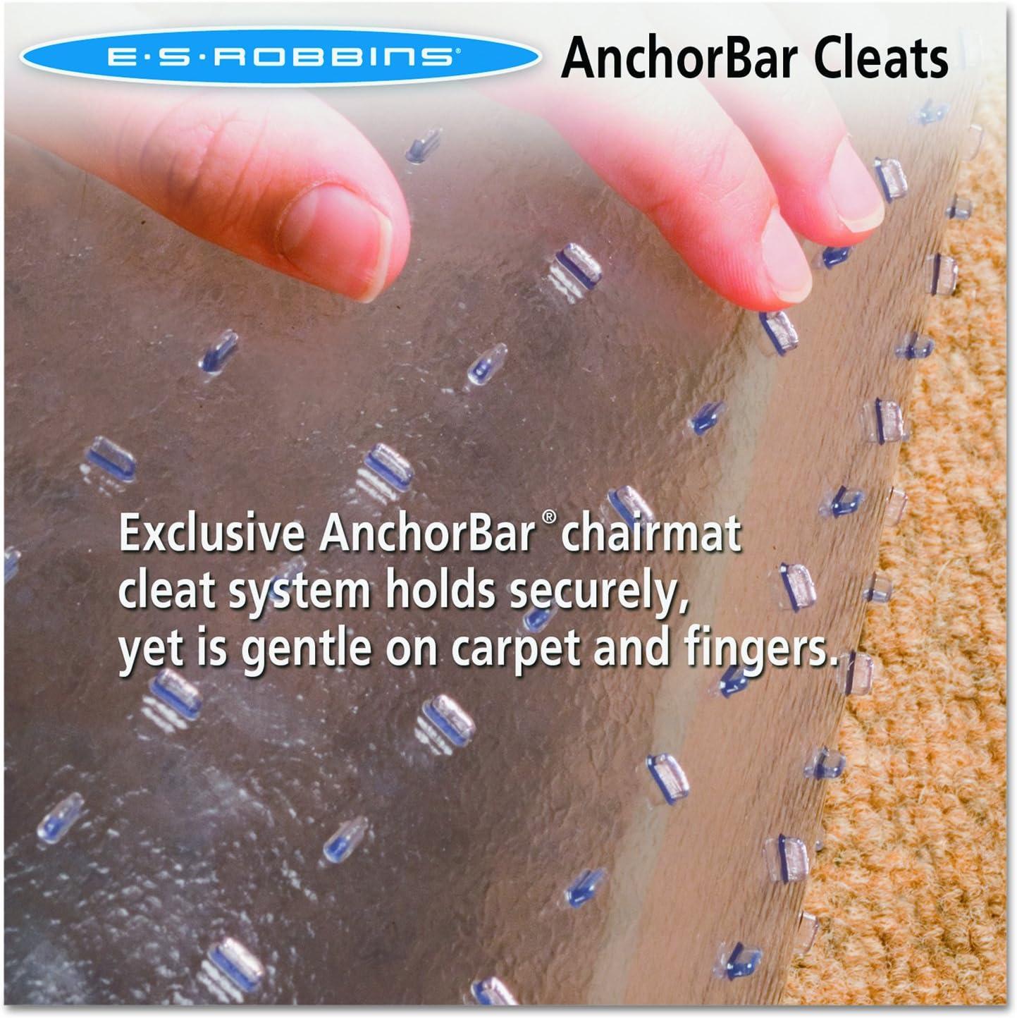 Task Series AnchorBar Chair Mat for Carpet up to 0.25 46 x 60, Clear