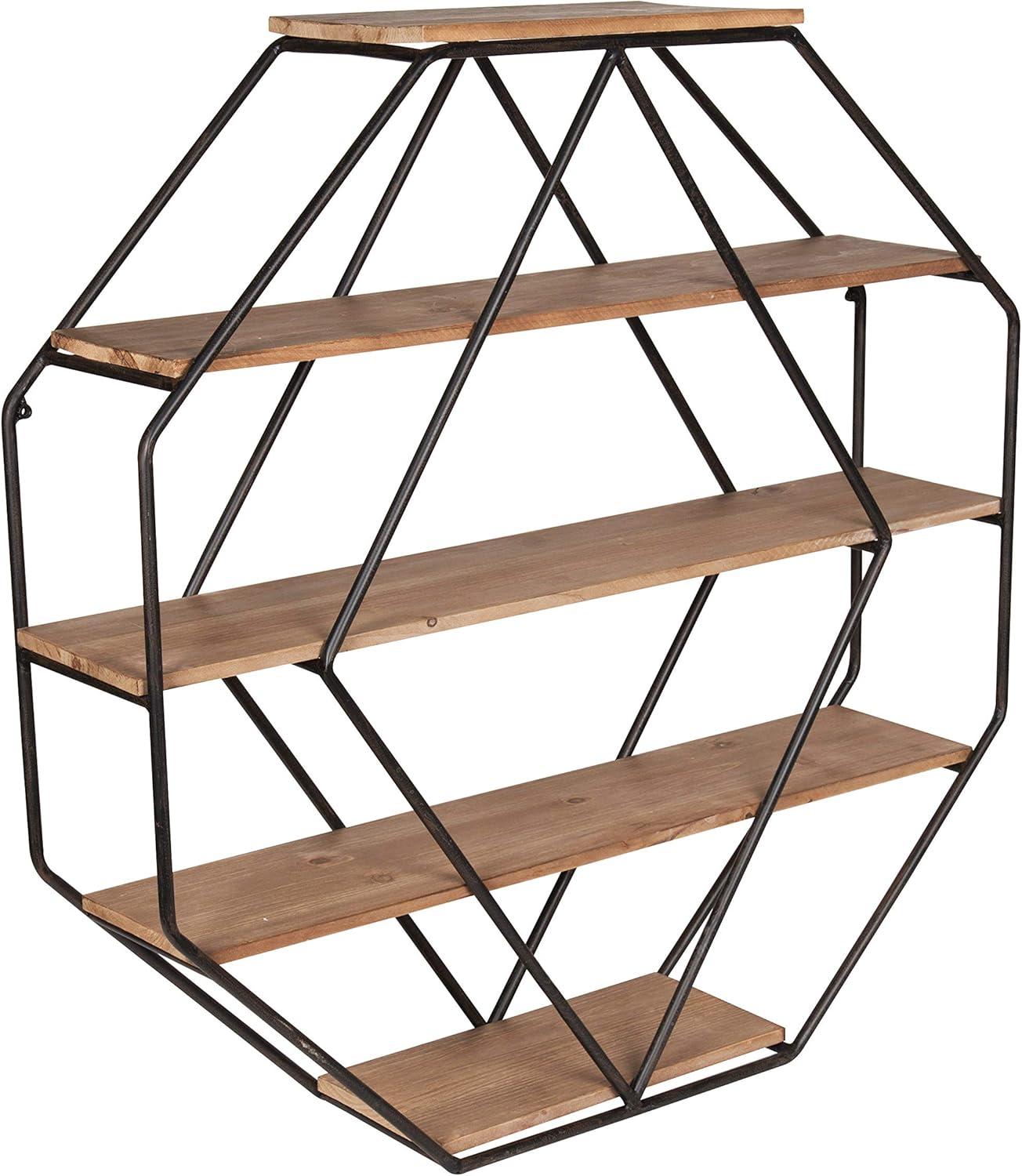 Wall Shelf Octagon Shaped - Kate & Laurel All Things Decor