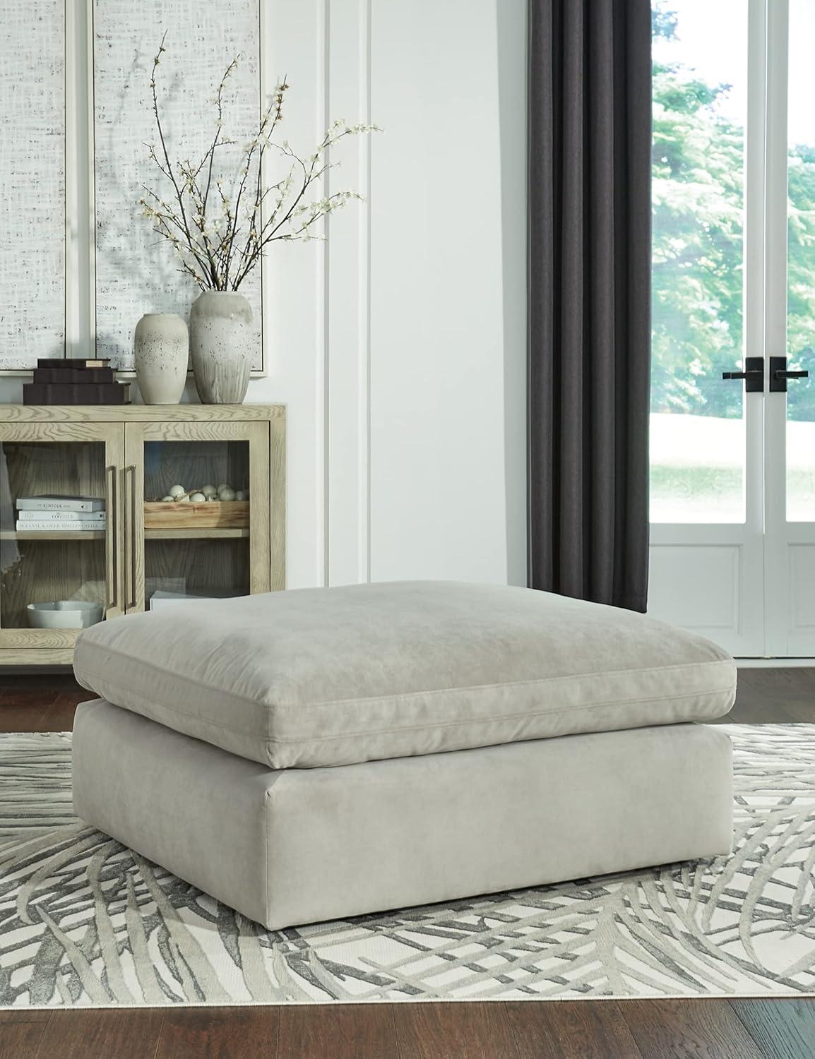 Sophie 42'' Gray Velvet Square Cocktail Ottoman