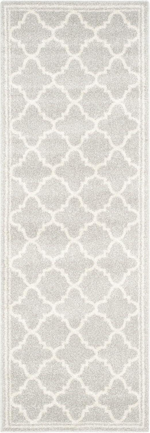 Amherst AMT422 Power Loomed Indoor Runner Rug - Light Grey/Beige - 2'3"x11' - Safavieh