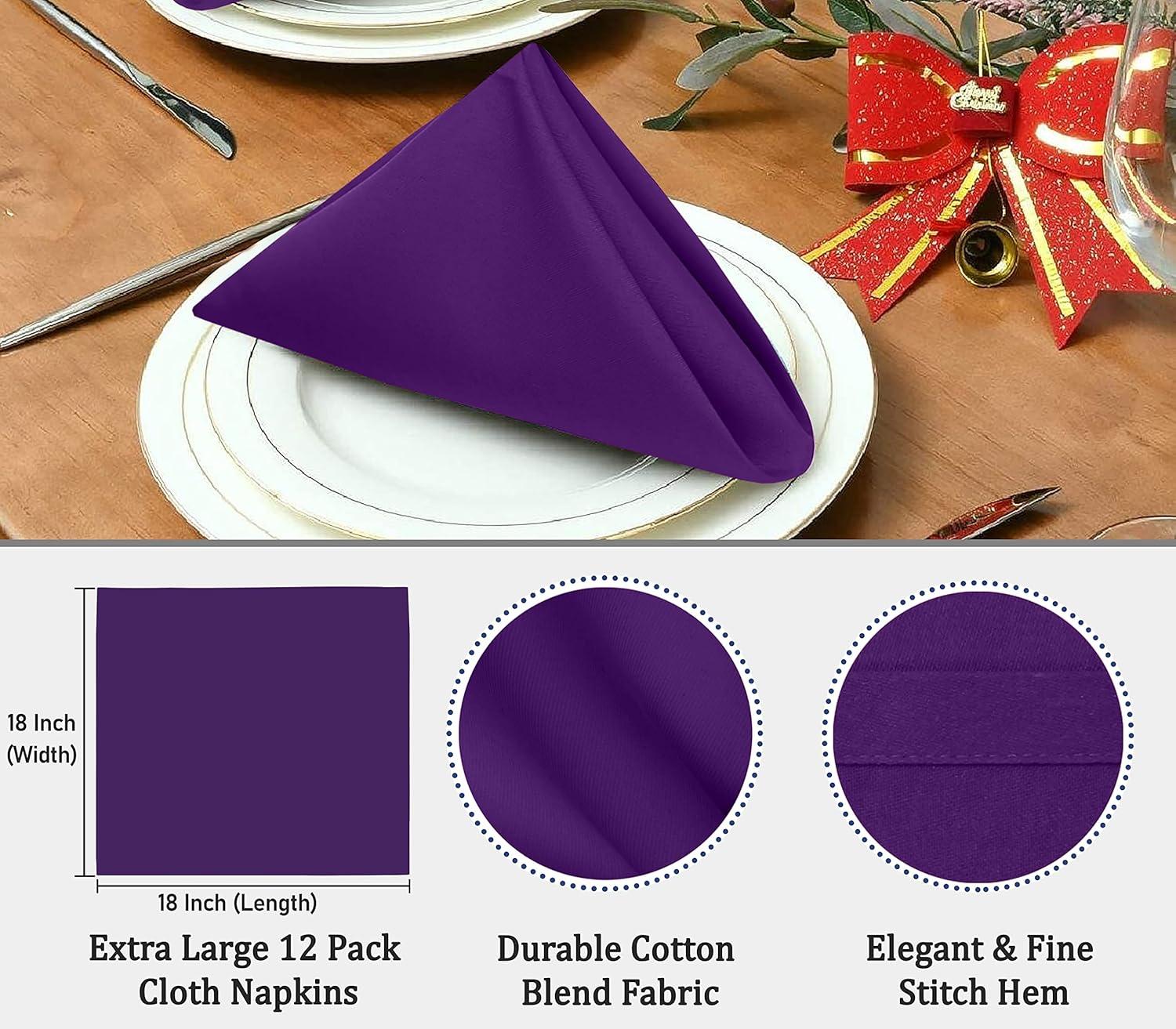 Poly Cotton Enrich Twill Cloth Napkins (Set of 12)