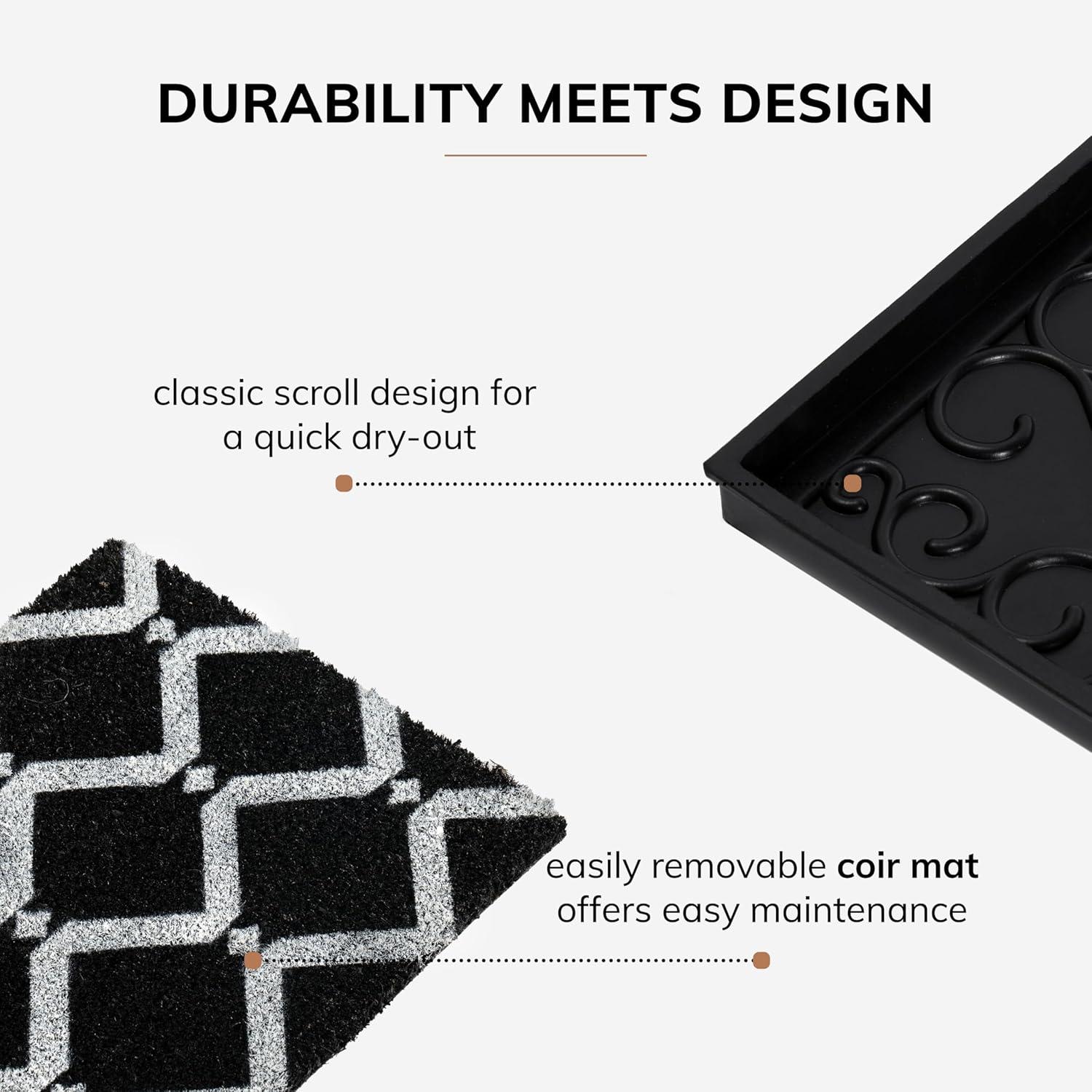 Anji Mountain Eco-Friendly Rubber Boot Tray for Muddy Shoes, Garden Tools, and Pet Supplies (Available in Multiple Sizes)