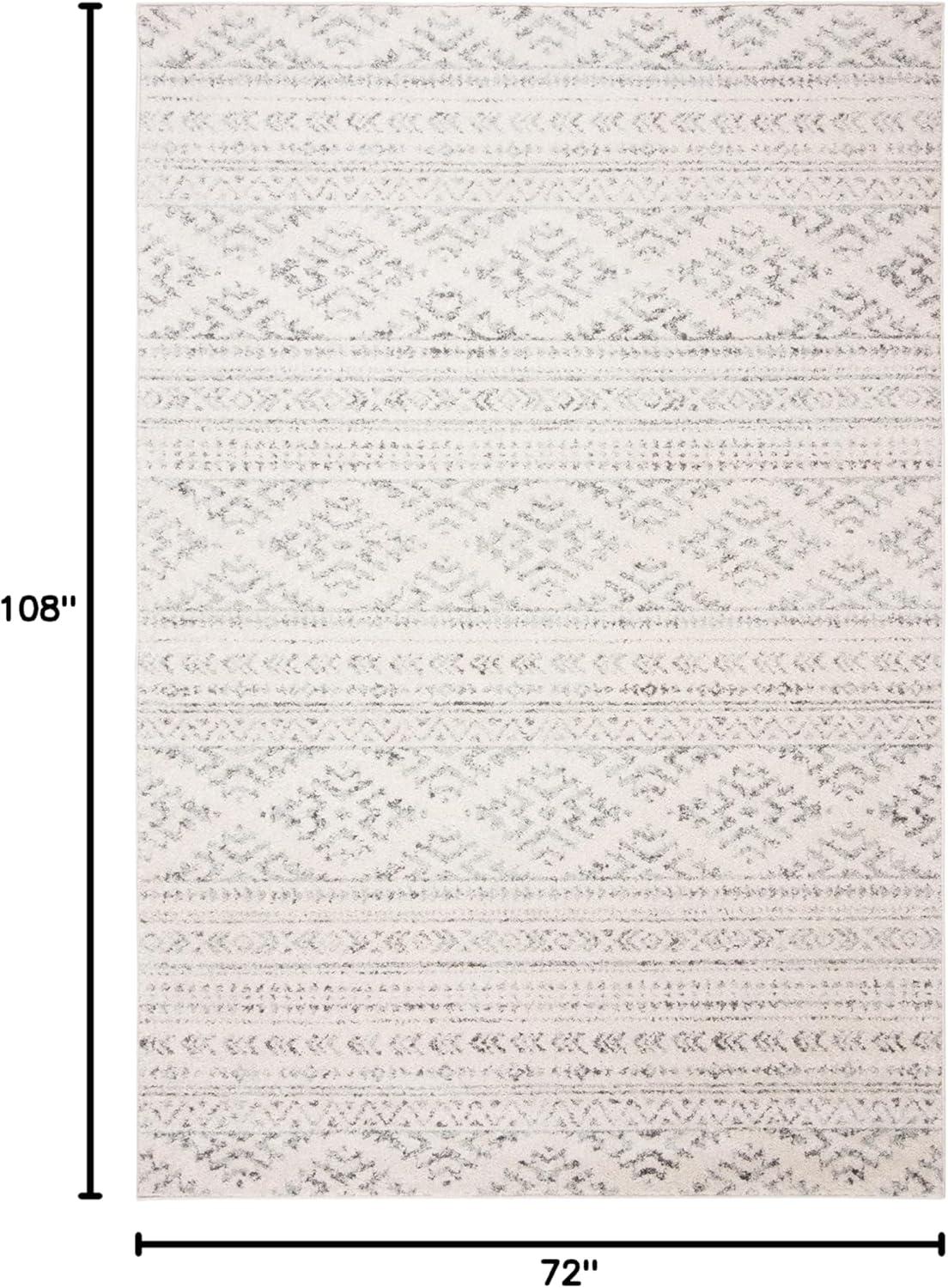 Tulum TUL272 Power Loomed Indoor Area Rug - Ivory/Grey - 6'x9' - Safavieh