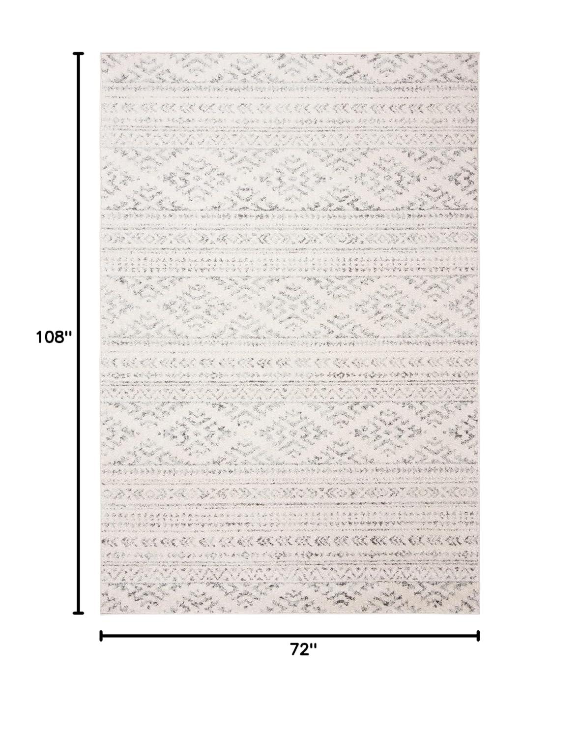 Tulum TUL272 Power Loomed Indoor Area Rug - Ivory/Grey - 6'x9' - Safavieh