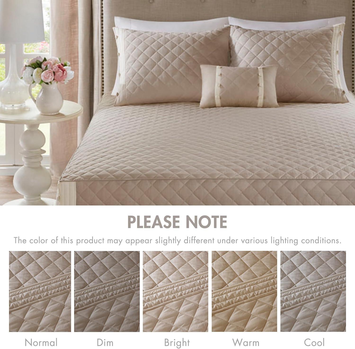 Madison Park Breanna Cotton Modern & Contemporary 4 Piece Quilt Set