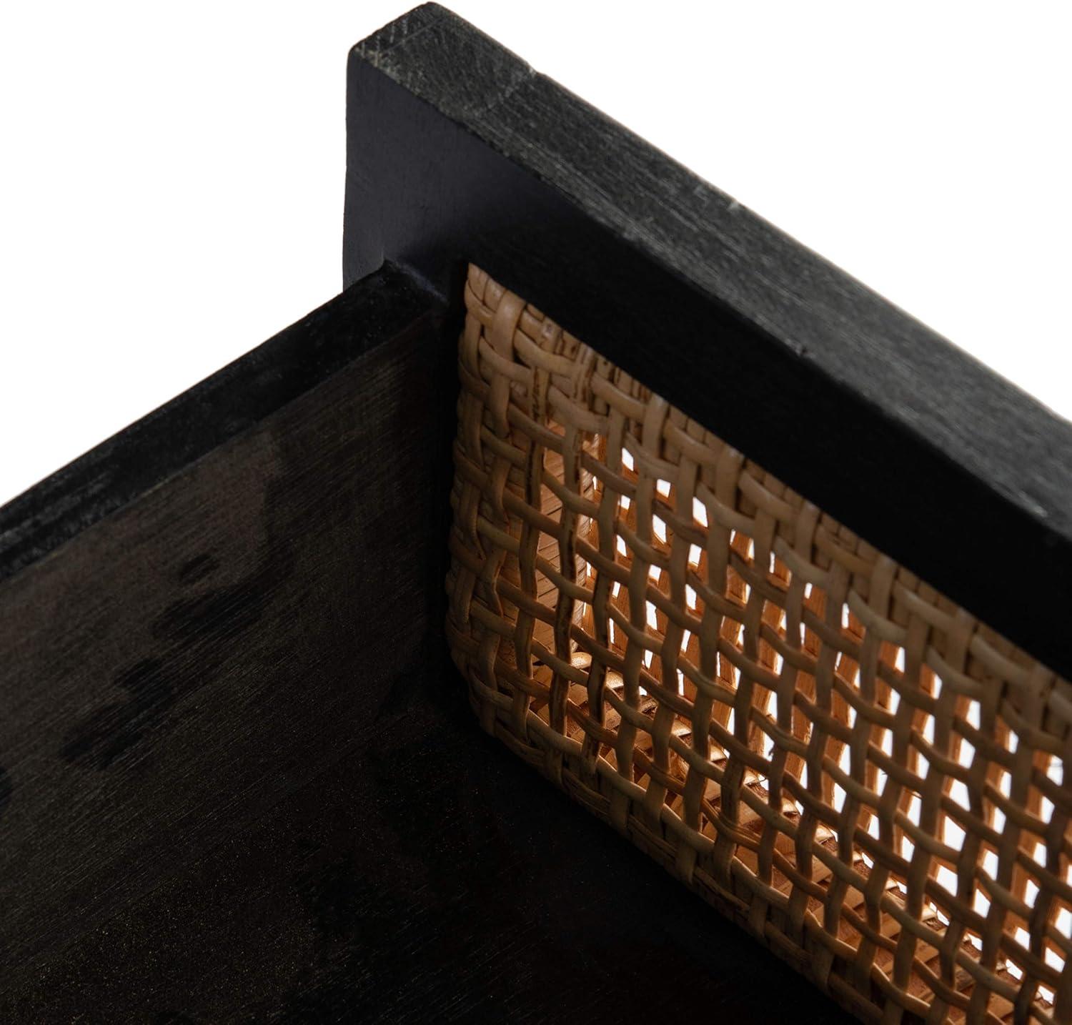 Miya 1 Drawer Nightstand - NST5012 - Black/Natural - Safavieh