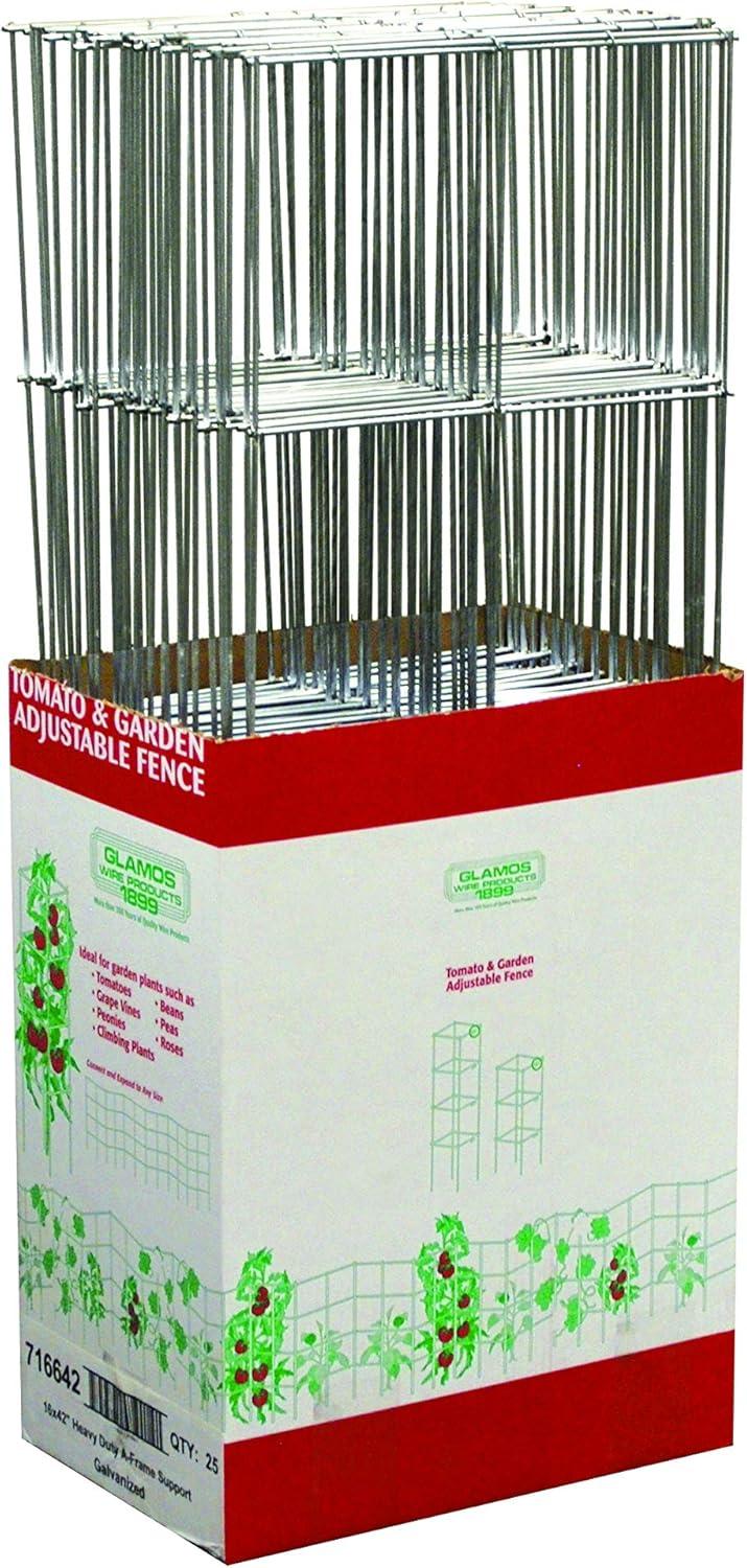 Glamos Wire 42 in. Steel A-Frame Vegetable and Plants Plant Support Grow Though Grid (5 Pack)