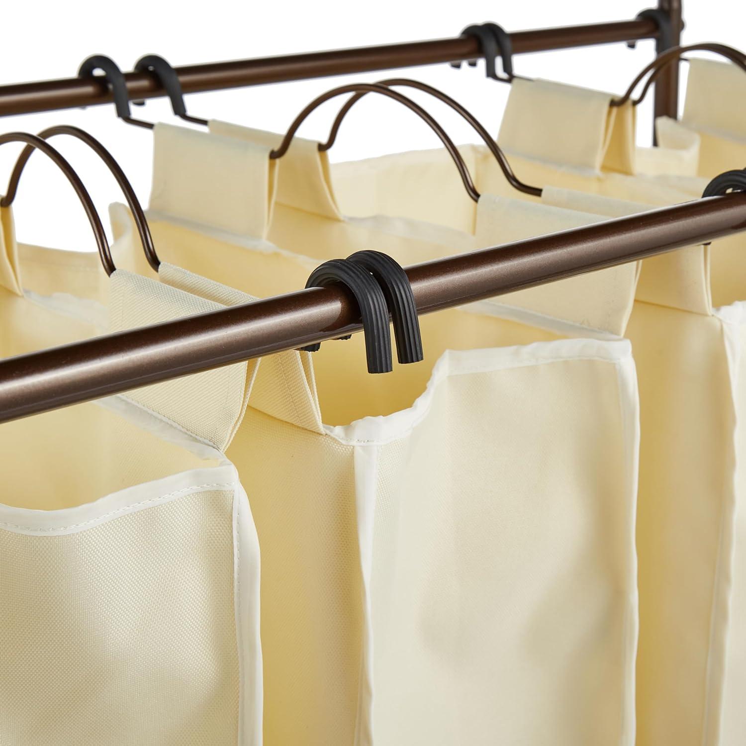 Rolling Laundry Sorter, 4 Bag Laundry Sorter Cart with Washable and Removable Bags