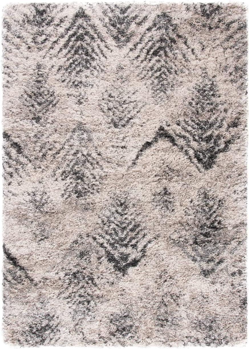 Iceland Shag ISG514 Power Loomed Accent Rug - Cream/Grey - 3'x5' - Safavieh