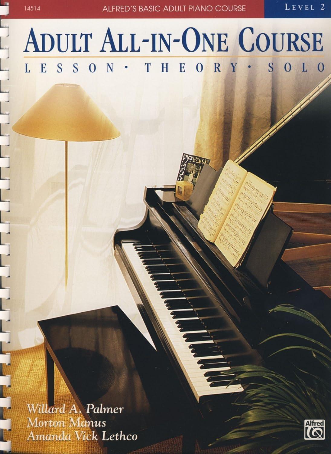 Alfred's Basic Adult All-in-One Course, Bk 2: Lesson * Theory * Solo, Book  CD