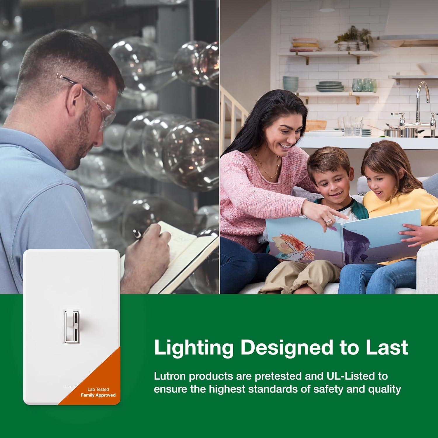 Black Smart LED Toggle Dimmer Switch for Dimmable Bulbs