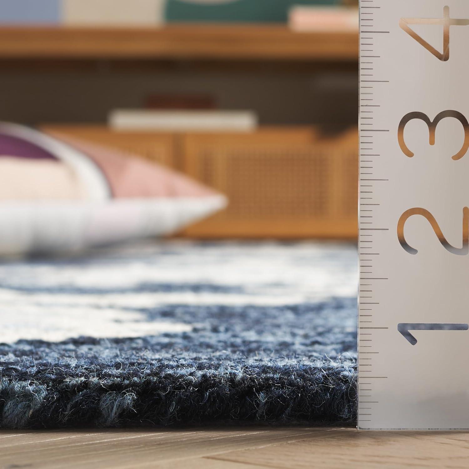 Jardin JAR602 Hand Tufted Runner Rug - Navy/Ivory - 2'3"x9' - Safavieh.