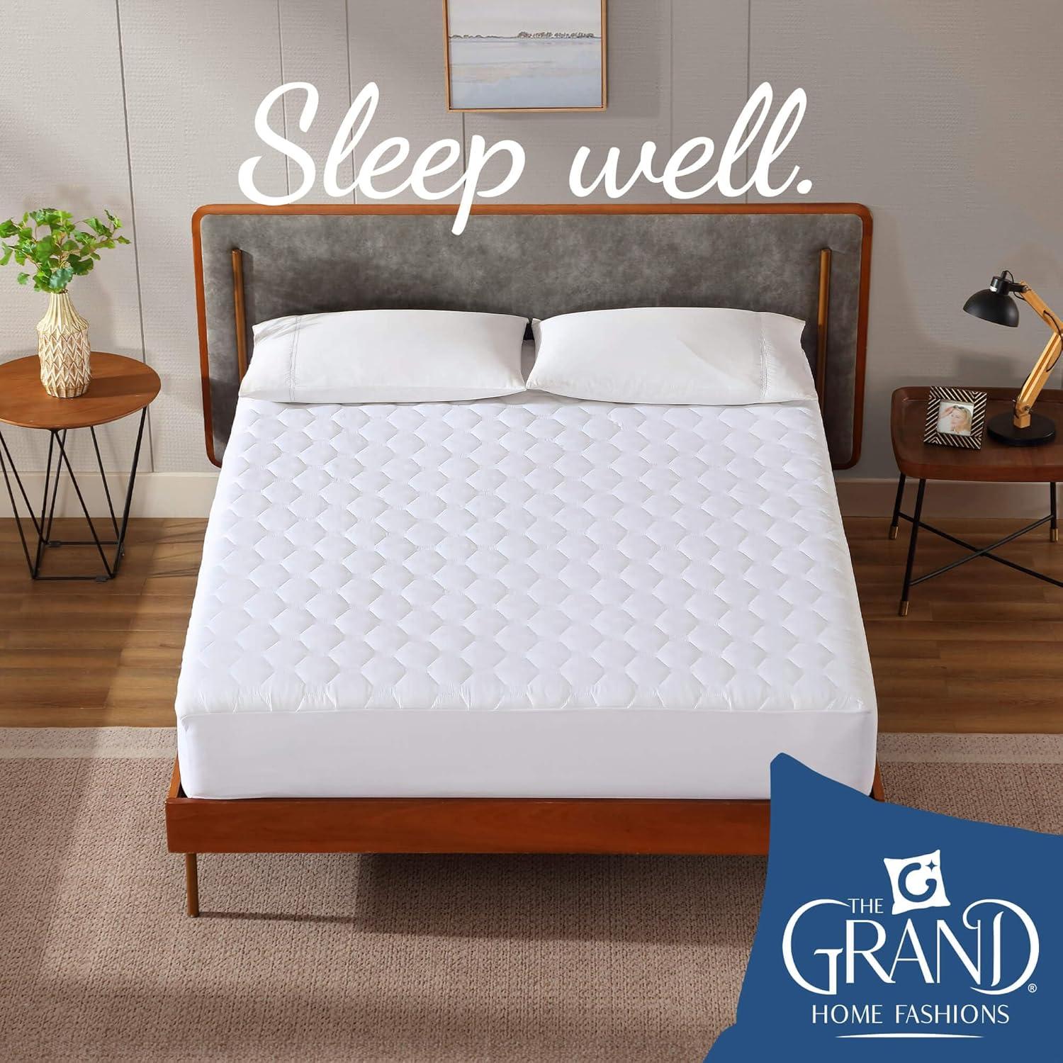 Twin XL Mattress Protector Waterproof, Rest-Guard 100% Waterproof Quilted Fitted Mattress Pad, Ultra Soft & Noiseless Mattress Cover Bed Cover - fits up to 21" Deep, Machine Washable