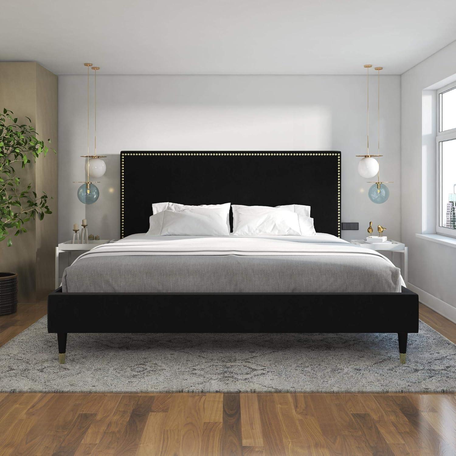 Audrey Upholstered Low Profile Platform Bed