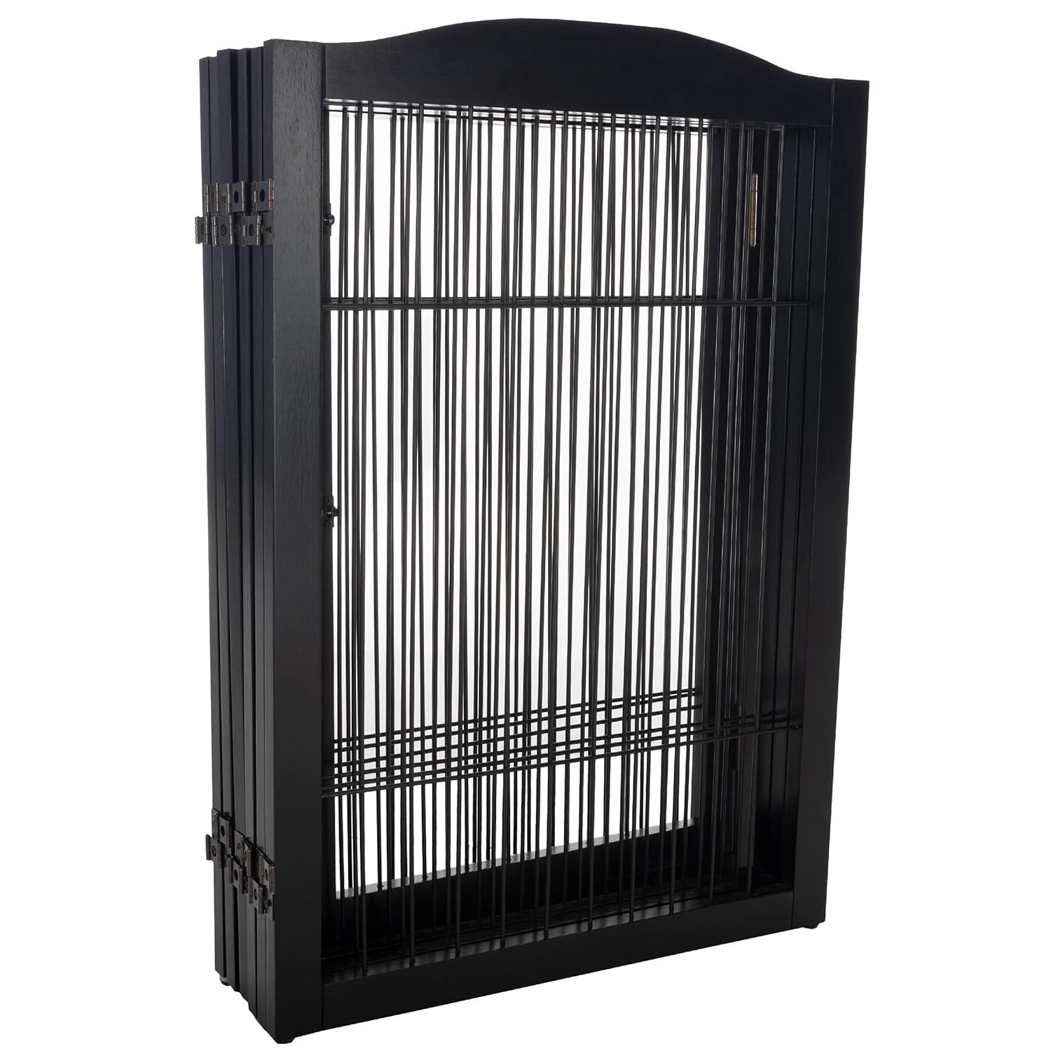 Petmaker PETMAKER Pet Gate - 6-Panel Indoor Folding Dog Fence for Stairs or Doorways - 132.5x31.5-Inch Freestanding Play Pen with Support Feet