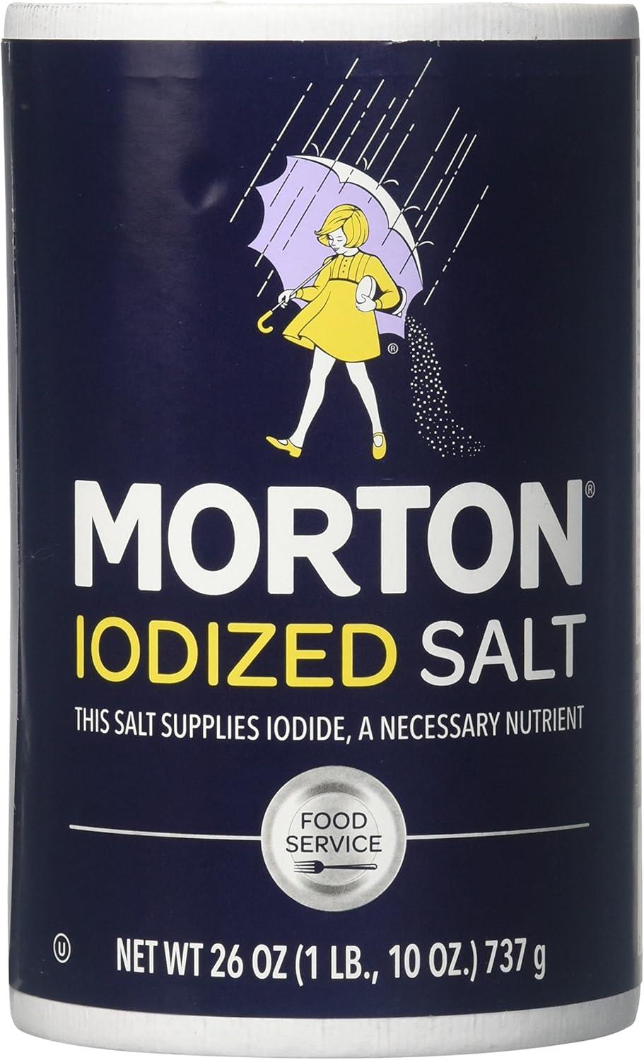 Morton® Foodservice Iodized Salt 26 oz. Pour Spout