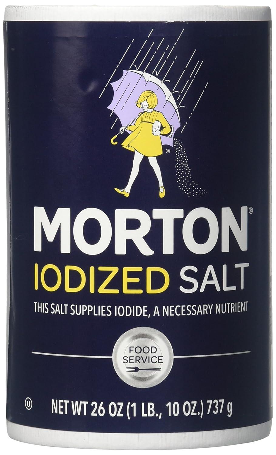 Morton Iodized Kosher Salt 26 oz Pour Spout