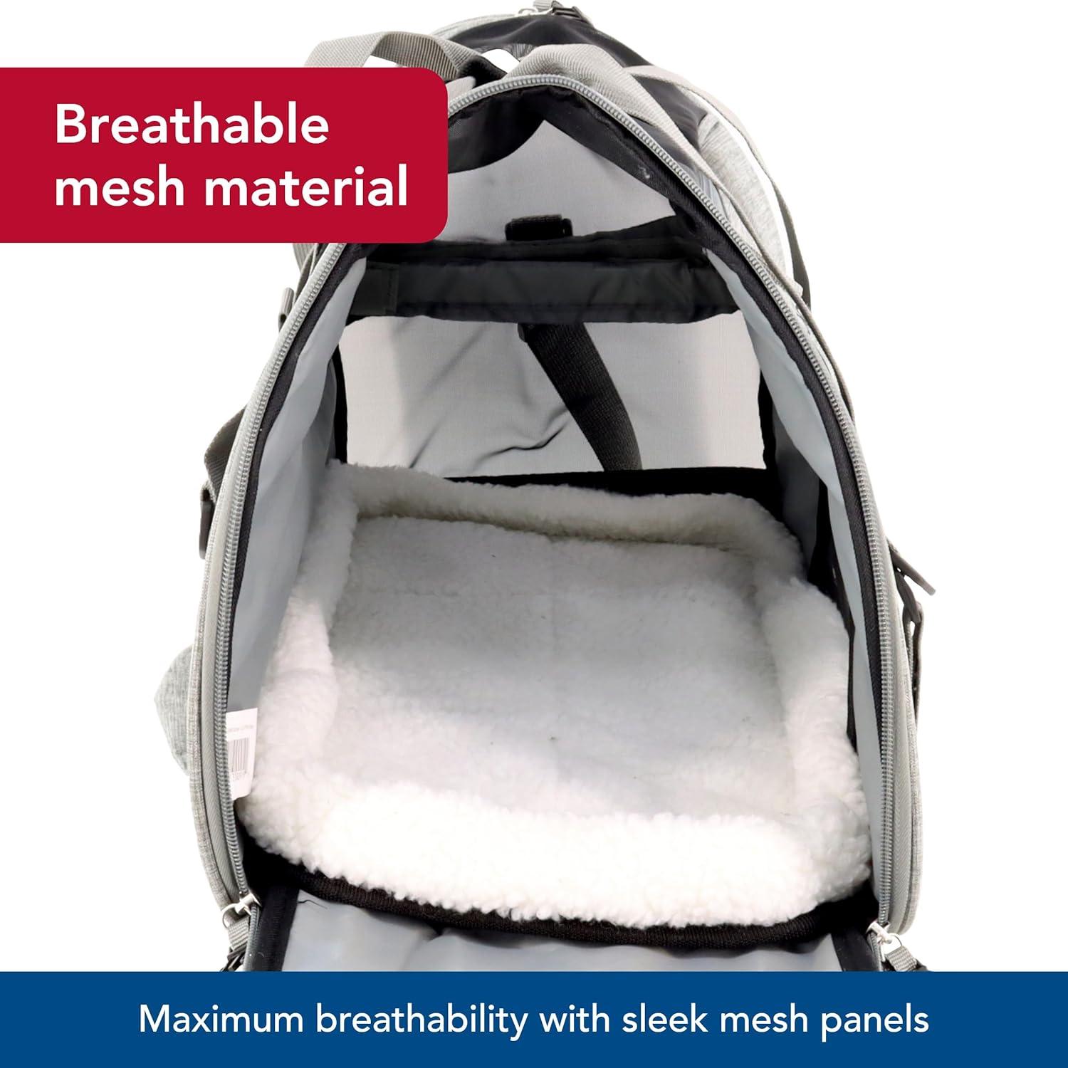 Coastal Pet Bergan Comfort Carrier - Heather Grey Large (19 x 10 x 13 Inches)