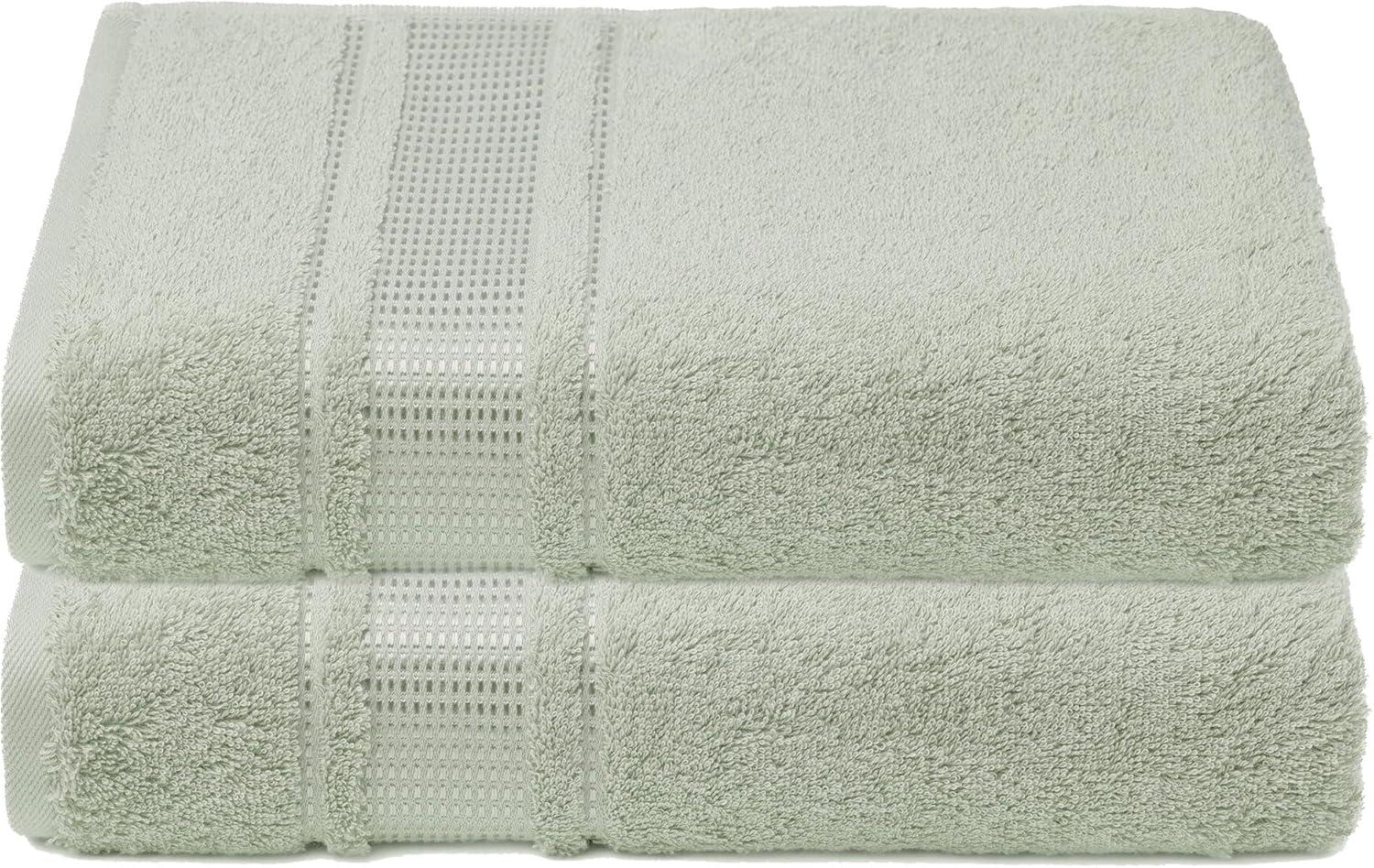 Melissa Linen, 2 Piece Hand Towel Pack Premium Cotton Soft Absorbent 20 x 35 in, Mint Green