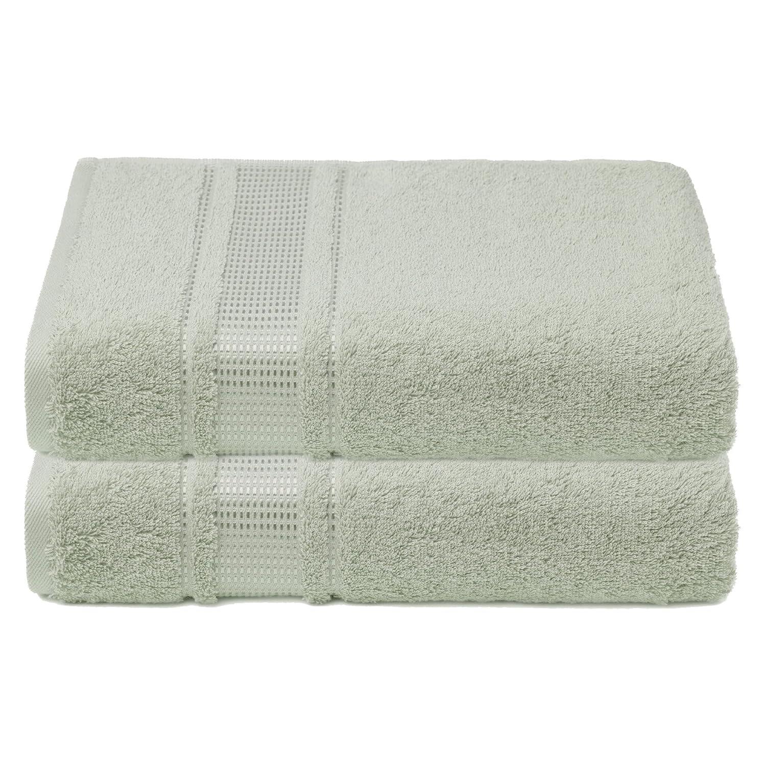 Melissa Linen, 2 Piece Hand Towel Pack Premium Cotton Soft Absorbent 20 x 35 in, Mint Green