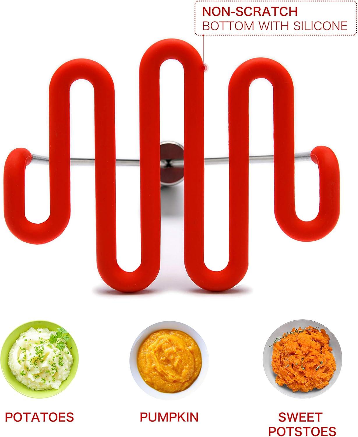 Zulay Kitchen Potato Masher with Premium Silicone Coated