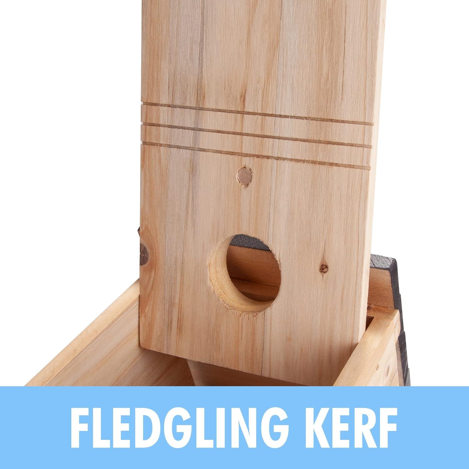 CARTMAN Hanging Colourful Birdhouse Bird Feeder, Wooden Humming Bird Nest, Garden Country Cottages Bird House, Decorative Bird Feeder Gift for Hummingbirds, Cardinal, Bluebird and Wild Birds