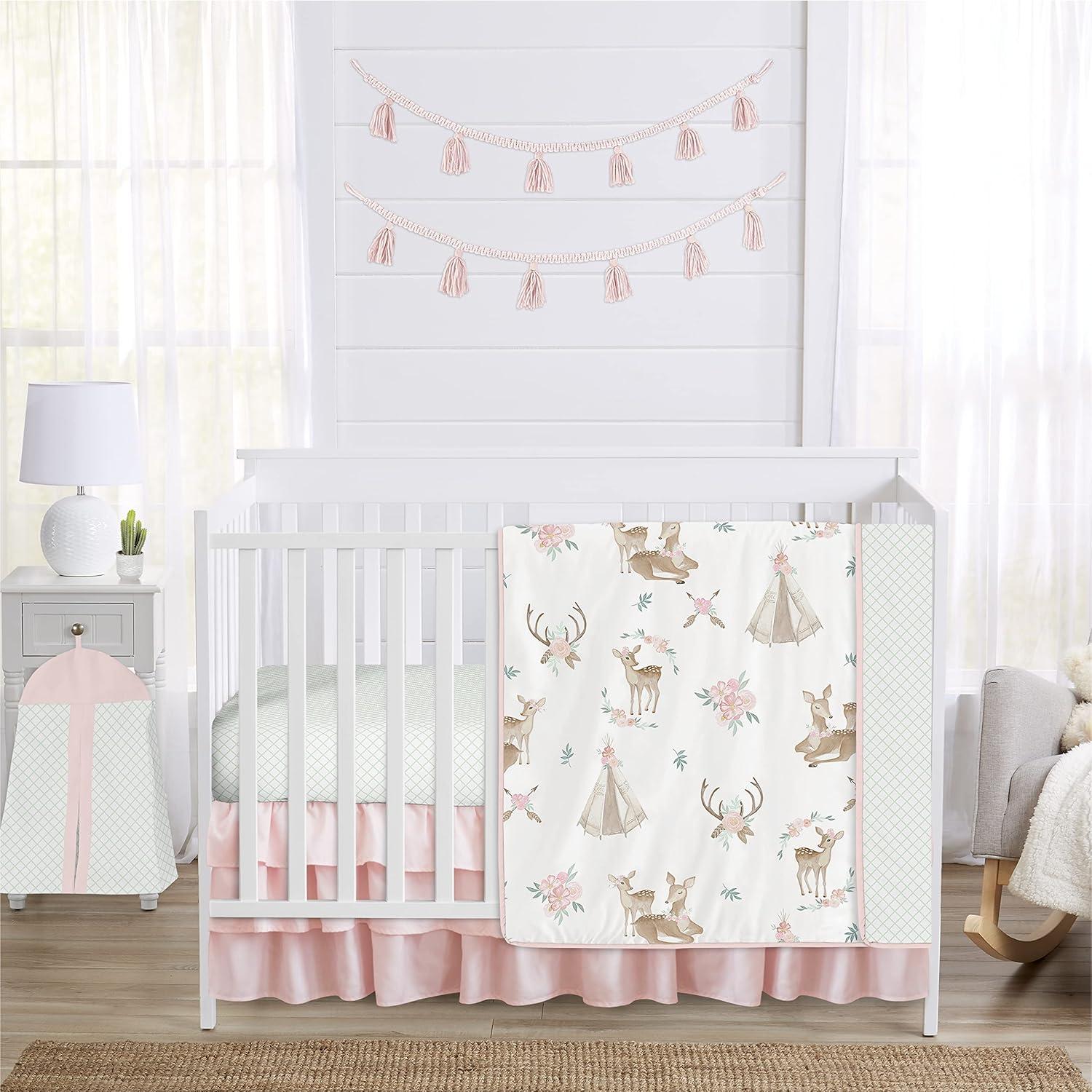 Elephant 4 Piece Crib Bedding Set