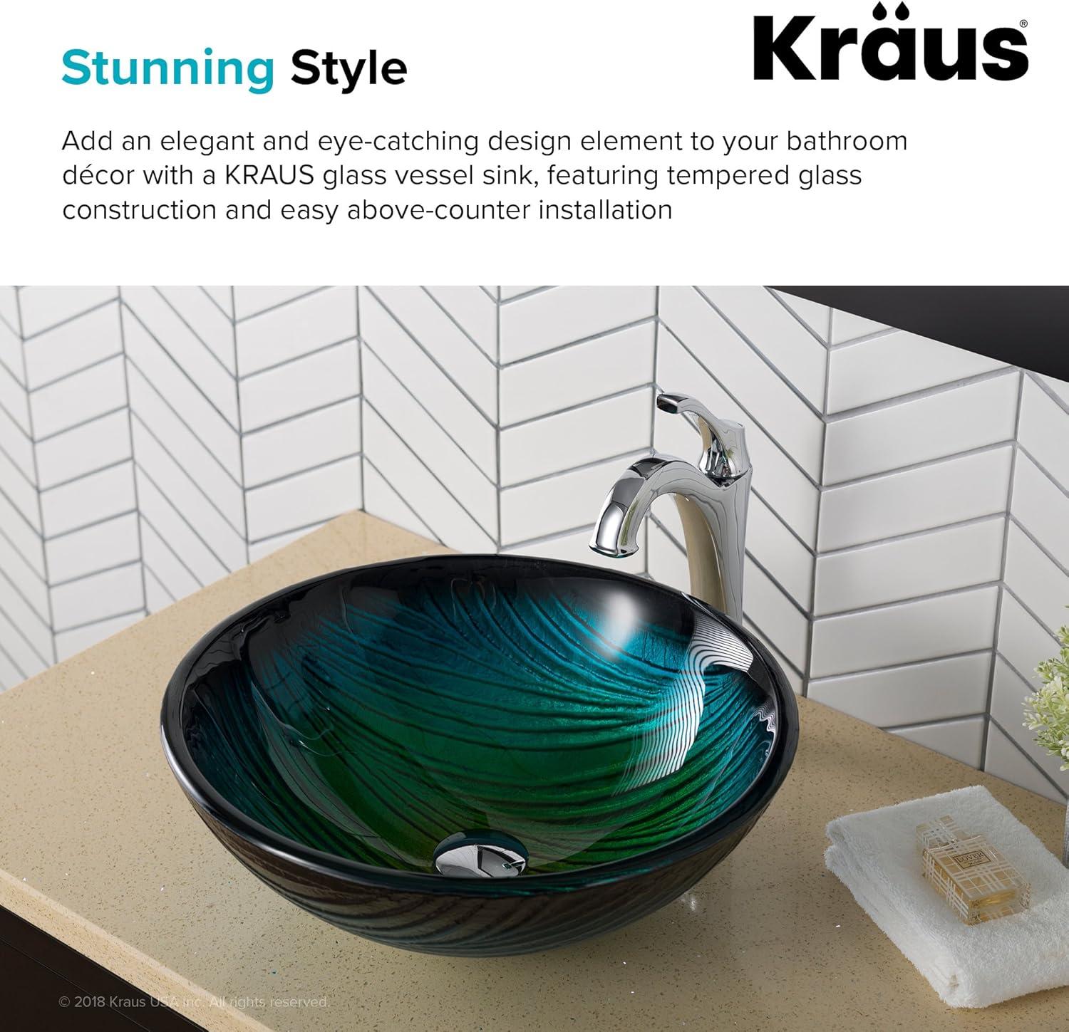 Nei Glass Circular Vessel Bathroom Sink