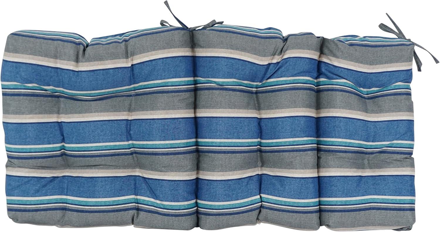 Sovaro Denim Blue and Gray Polyester Outdoor Chair Cushion