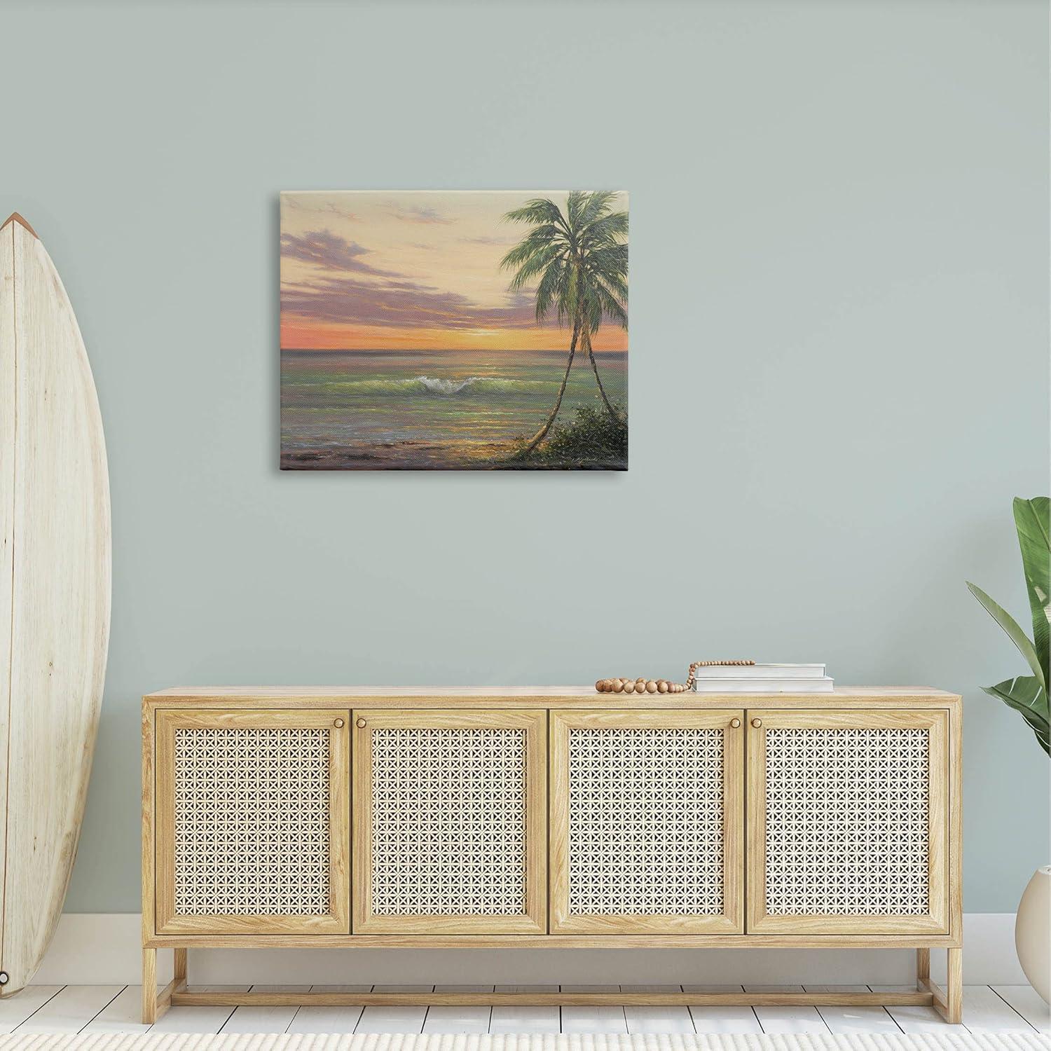Stupell Industries " Tropical Ocean Waves Beach " by Martin Figlinski Painting Print
