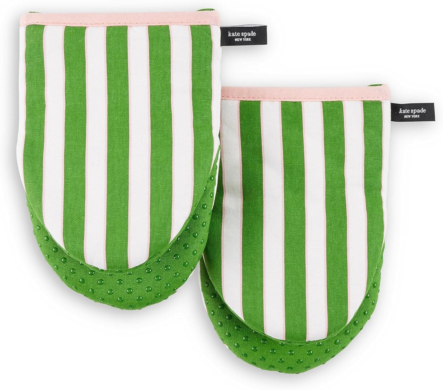 kate spade new york Kate Spade New York Loop And Dot Striped Cotton Oven Mitt Set (Set of 2)