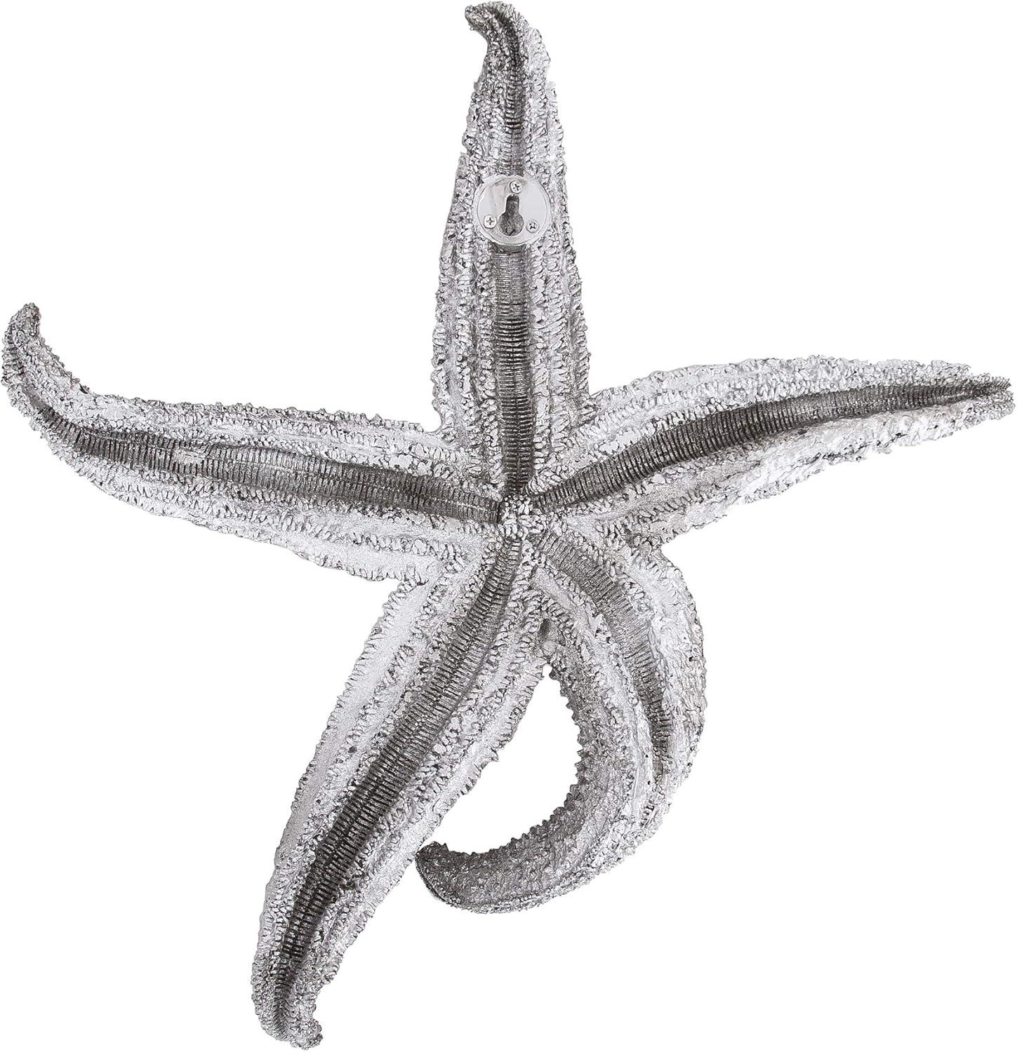 Medium Pewter Resin Starfish Wall Mounted Figurine