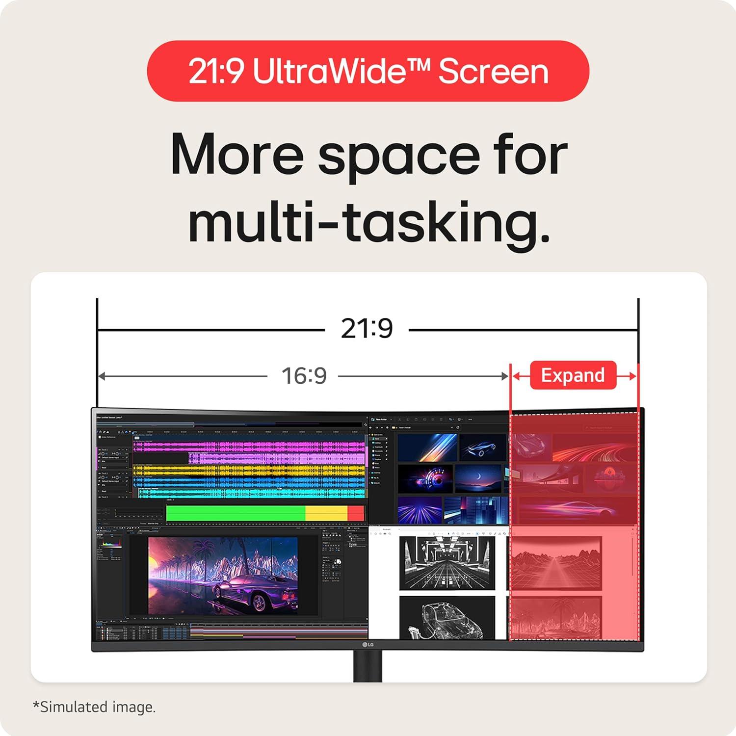 LG 40" UltraWide Curved 5K2K Nano IPS Monitor with Thunderbolt 4