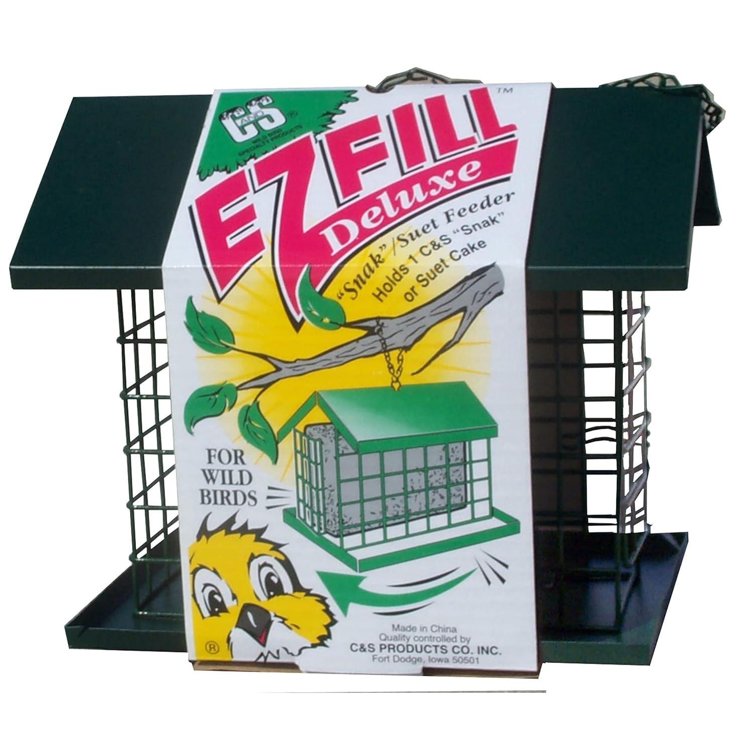 C & S Products EZ Fill Deluxe Suet Feeder, Green