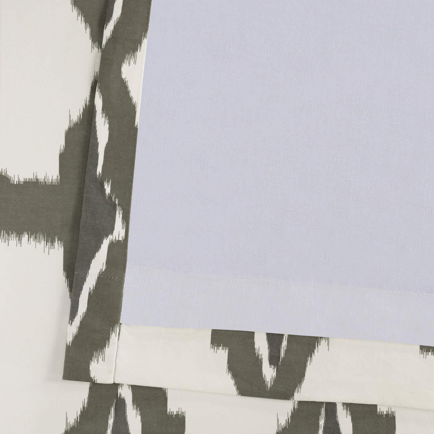 Mecca Blue Printed Cotton Curtain (1 Panel), Mecca Blue, 50W X 120L