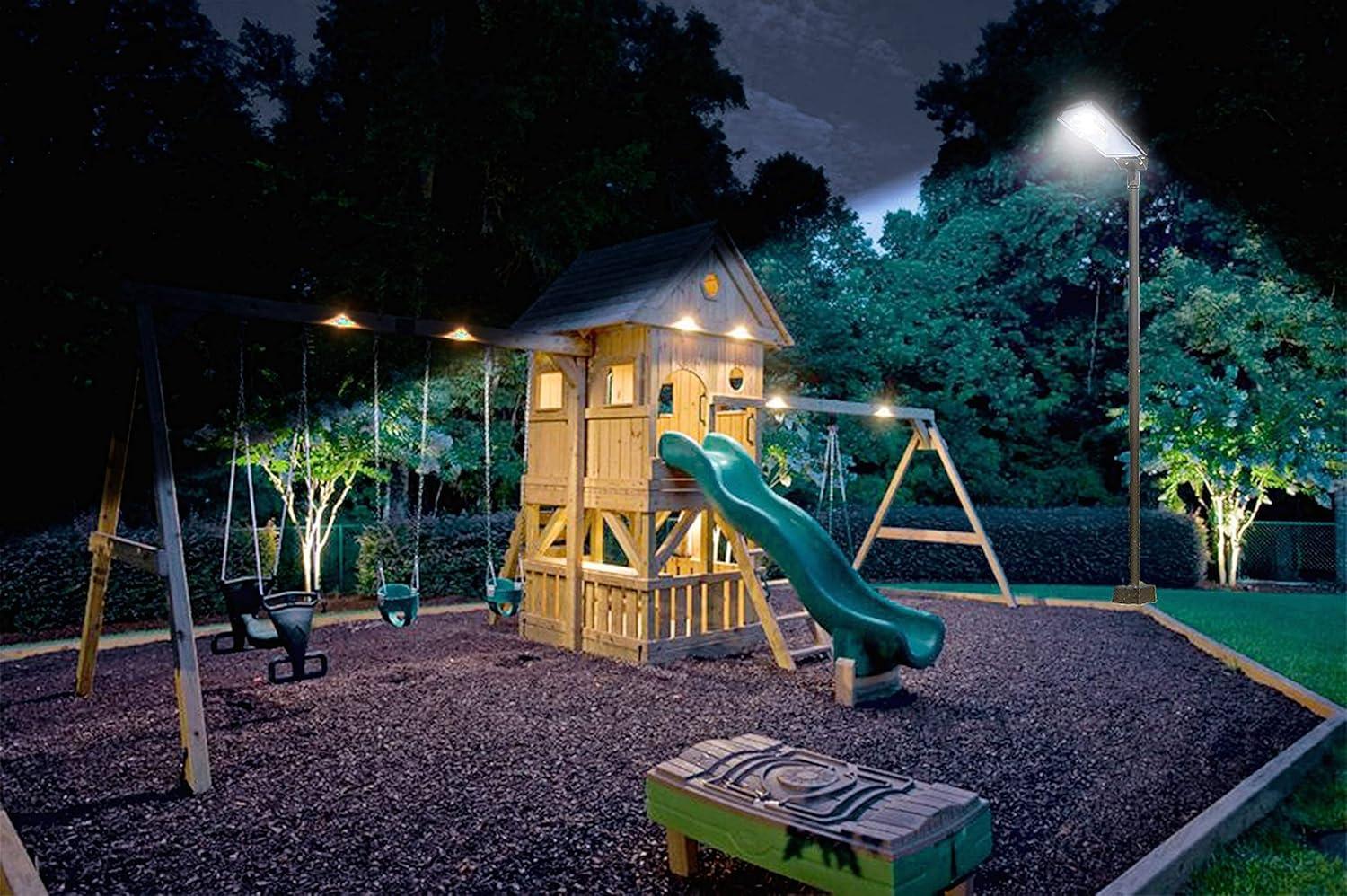 eLEDing Solar Power AI-Smart 1600 Lumens Cree LED Area Parking Light in Black