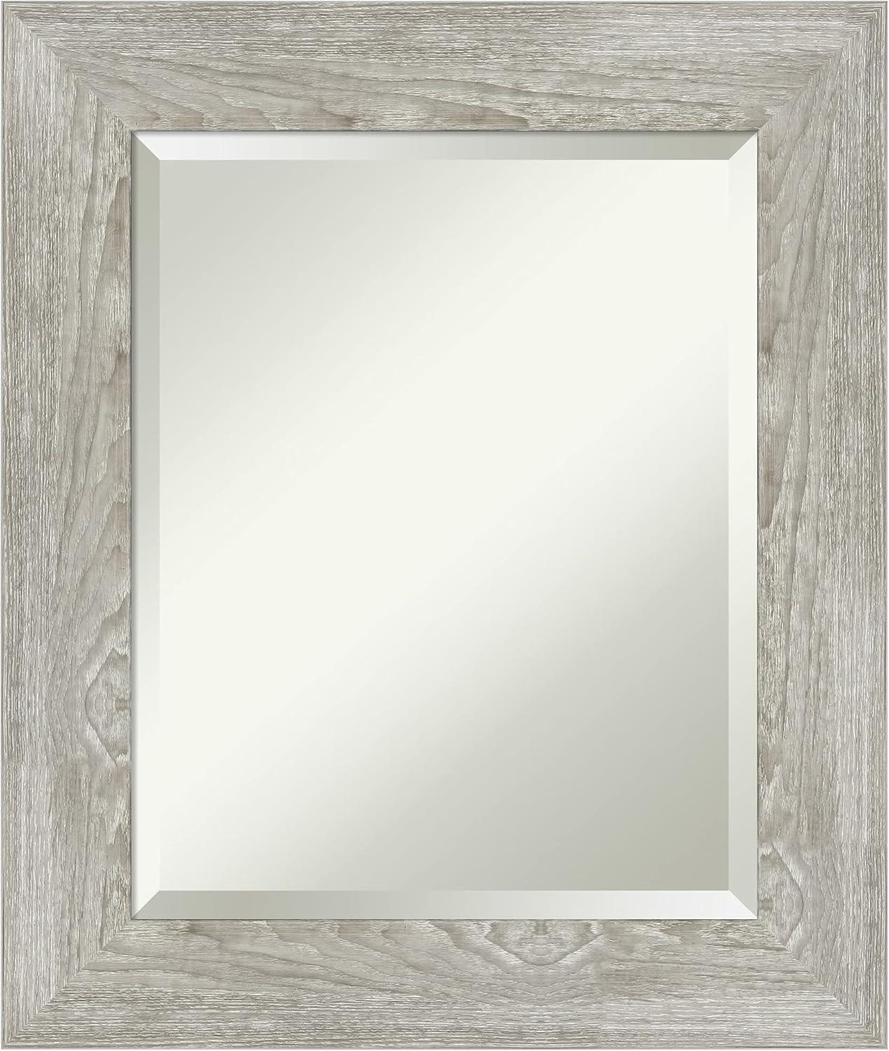 Dove Graywash Framed Bathroom Vanity Wall Mirror - Amanti Art