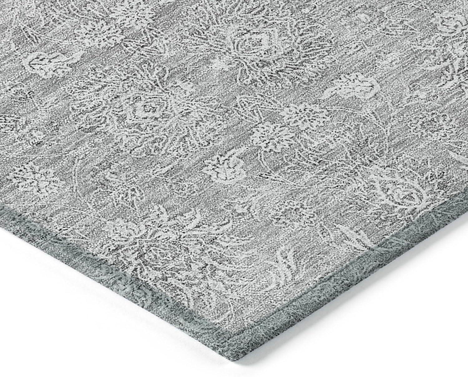 Addison Rugs Chantille ACN703 Gray 2'3" x 7'6" Indoor Outdoor Hallway Runner Rug, Easy Clean, Machine Washable, Non Shedding, Kitchen Area Carpet for Bathroom, Patio, Laundry and Bedroom Rug